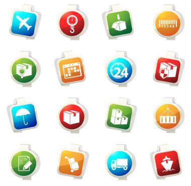 nakliye ve teslimat Icons set