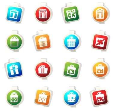 hediye kutusu simge seti