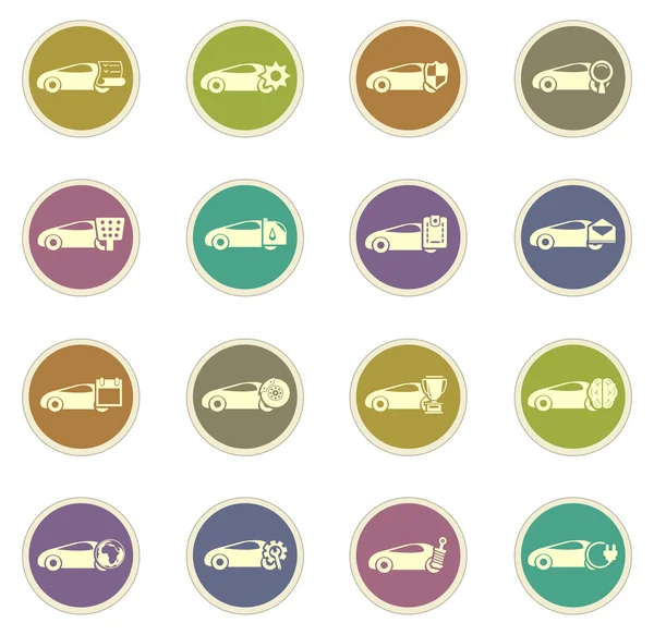 Conjunto de iconos de servicio de coche — Vector de stock