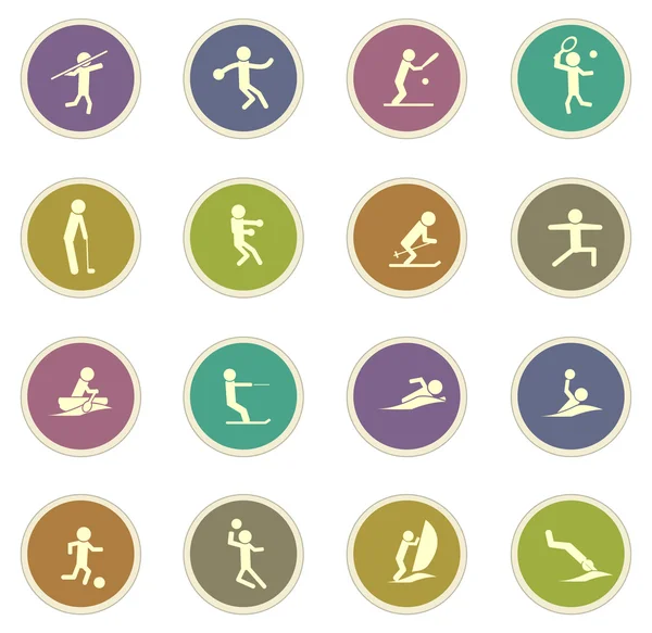 Formas Conjunto de iconos deportivos — Vector de stock