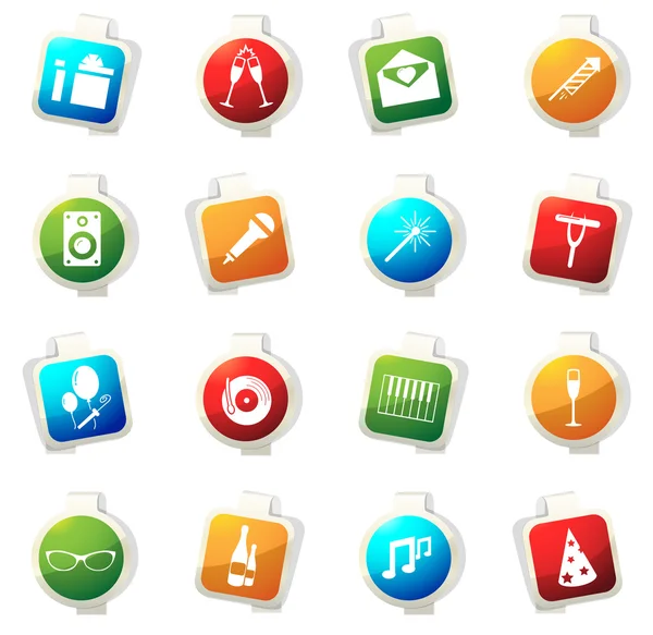 Party icon set — Stock Vector