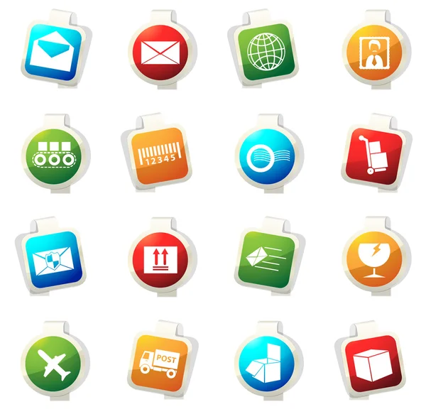 Vektor Post Service Icons gesetzt — Stockvektor