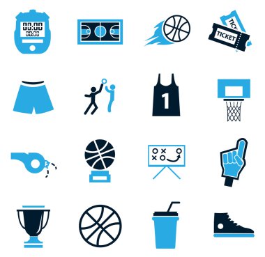 Basketbol simgesi seti