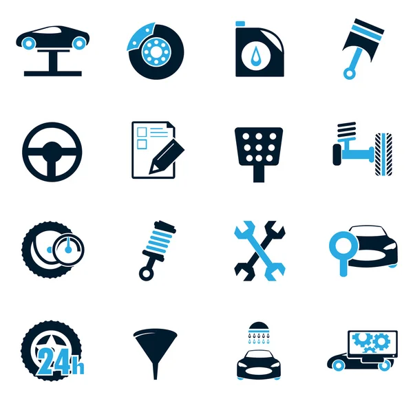 Ensemble d'icônes de station-service pour véhicules vectoriels — Image vectorielle