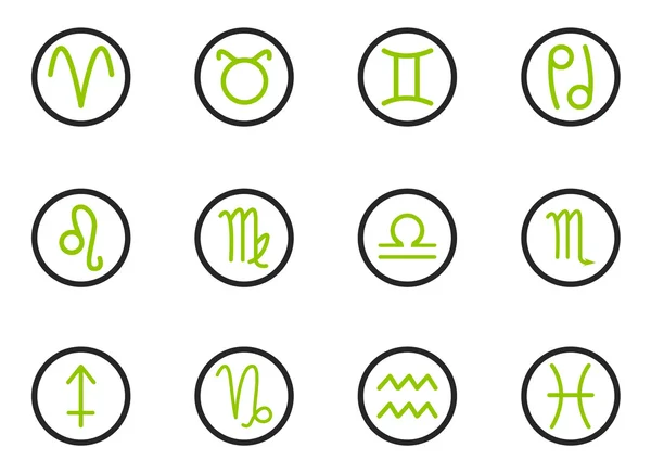 Zodyak Icon set — Stok Vektör