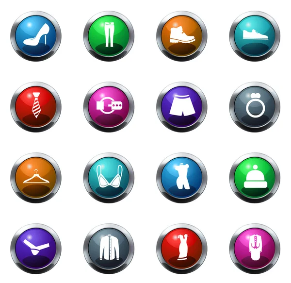 Giysi Icons set — Stok Vektör