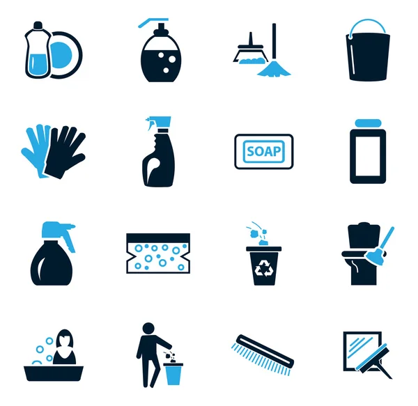 Cleaning company icon set — Stock Vector