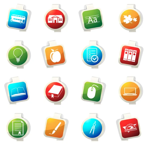 School Icons set — Stock Vector