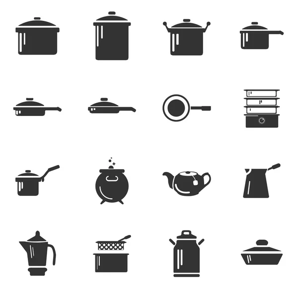 Dishes Icons set — Stock Vector