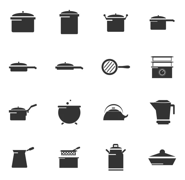 Dishes Icons set — Stock Vector