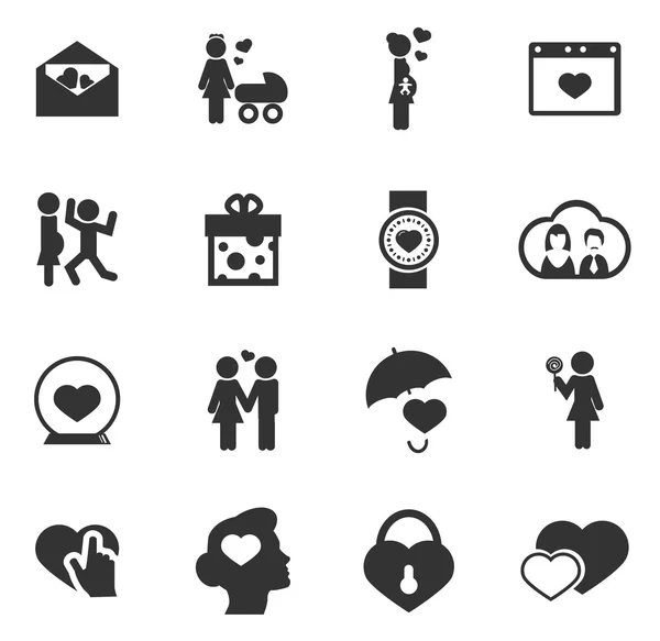 Valentine day icons set — Stock Vector