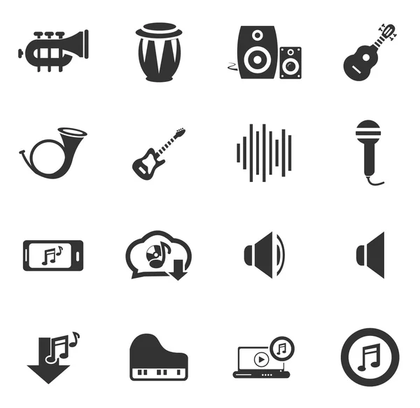 Conjunto de iconos musicales — Vector de stock