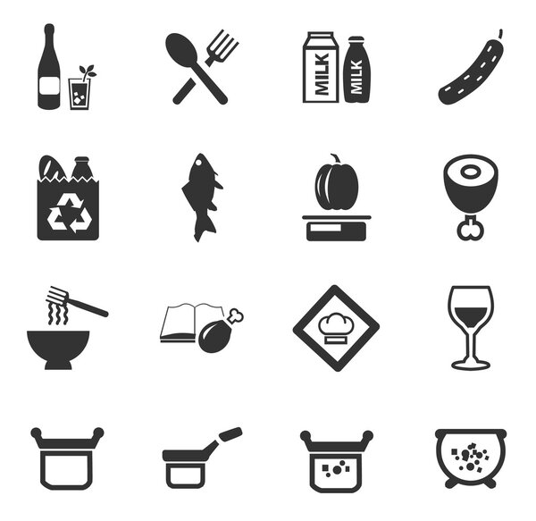Food and kitchen icons set