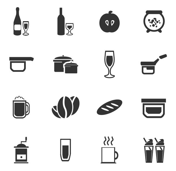 Food and kitchen icons set