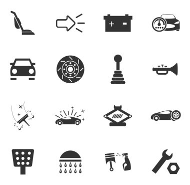 Araba Dükkanı Icons set