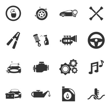 Araba Dükkanı Icons set