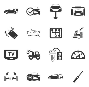 Araba Dükkanı Icons set