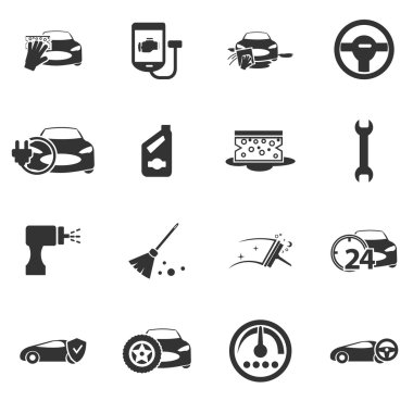 Araba Dükkanı Icons set