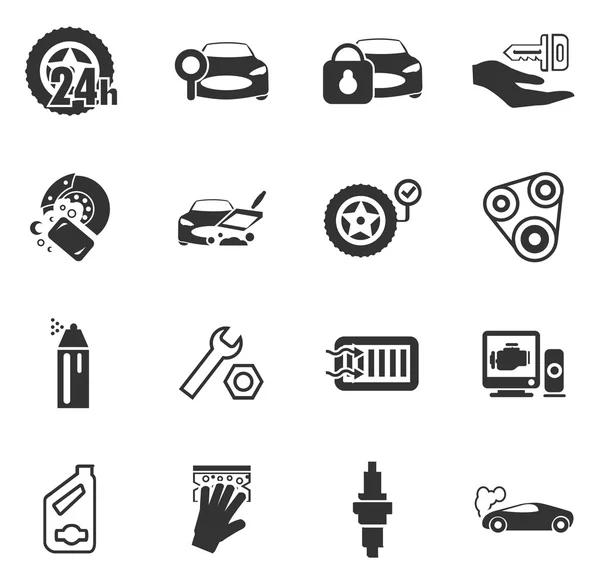 Araba Dükkanı Icons set — Stok Vektör