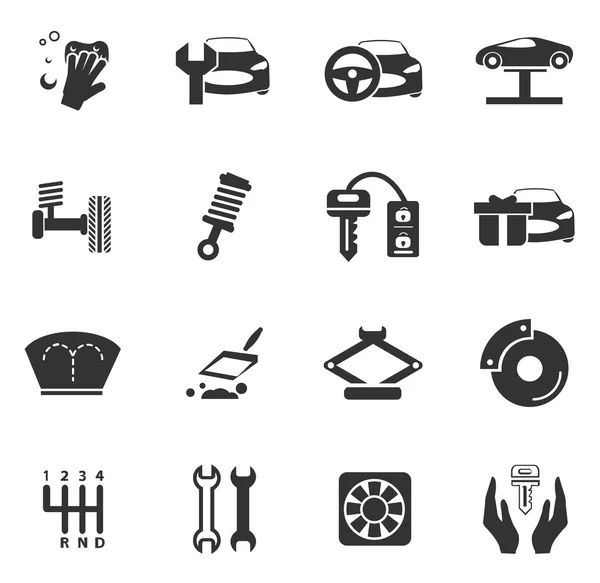 Tienda de coches iconos conjunto — Vector de stock