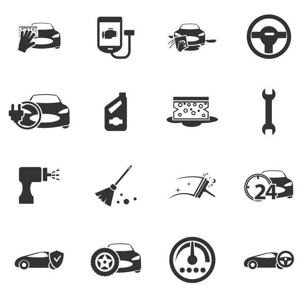 Tienda de coches iconos conjunto — Vector de stock
