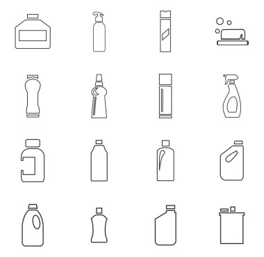 Ev Kimyasalları Icons set