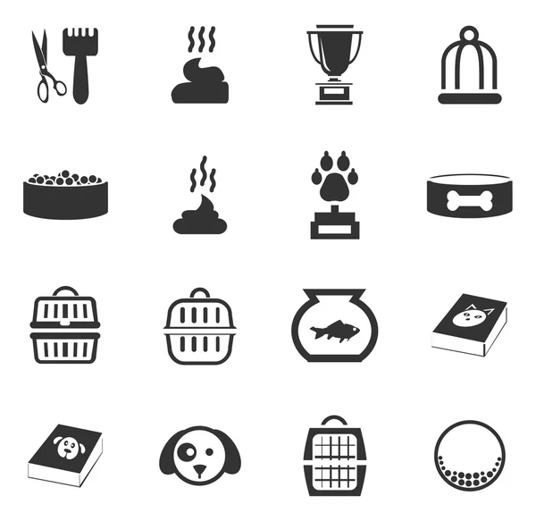 Goods for pets icons set — Stock Vector