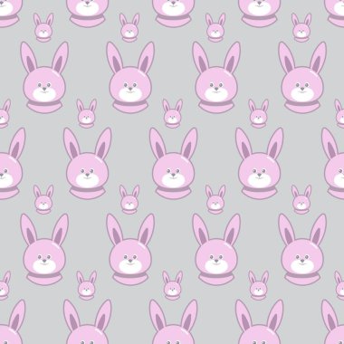 Çizgi film tavşancığıyla kusursuz desen. Bebek deseni.