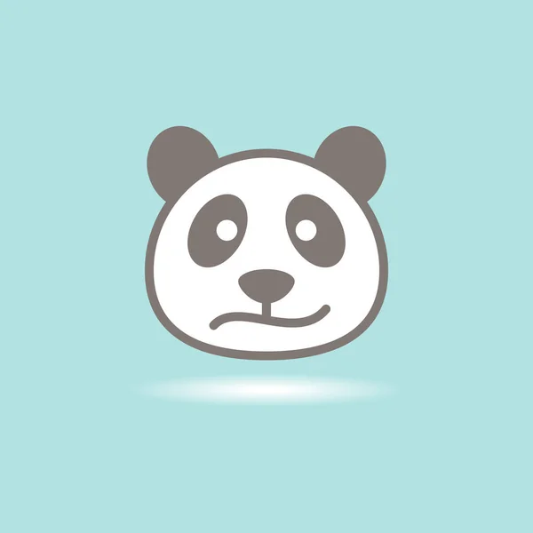 Imagen Vectorial Diseño Plano Logo Panda — Archivo Imágenes Vectoriales