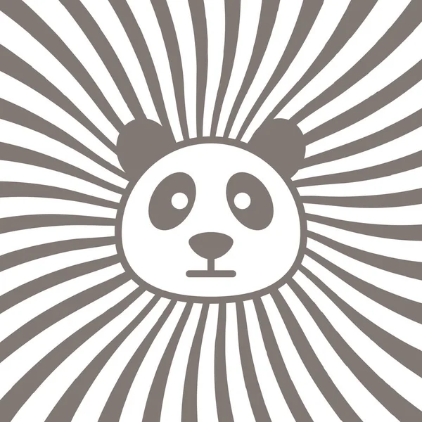 Panda Logo Flatdesign Vector Image — Stock Vector