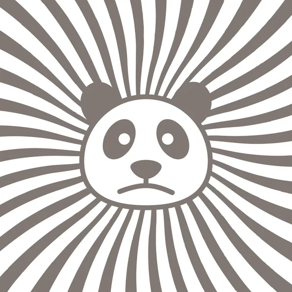 Logo Panda Płaski Design Wektor Obrazu — Wektor stockowy