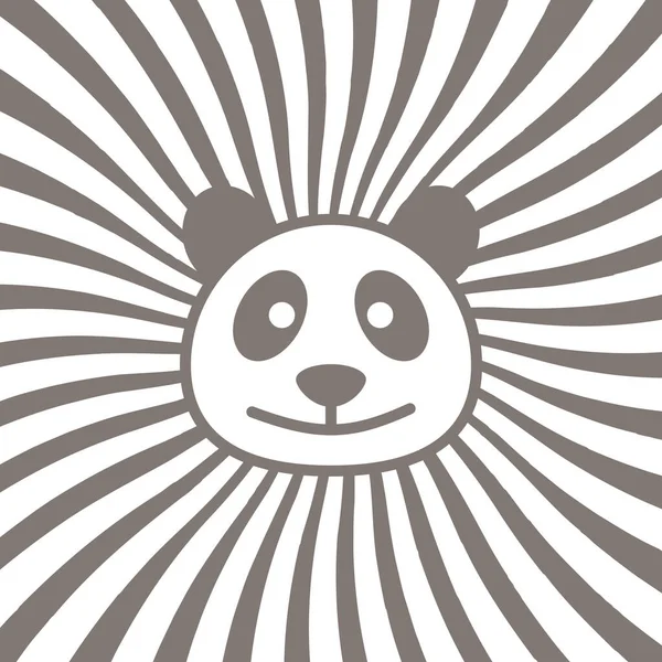 Logo Panda Płaski Design Wektor Obrazu — Wektor stockowy