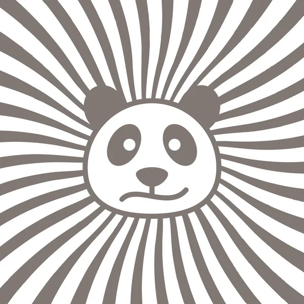 Logo Panda Płaski Design Wektor Obrazu — Wektor stockowy