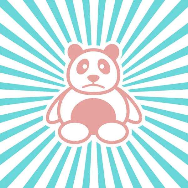 panda logosu düz tasarım vektör görüntüsü