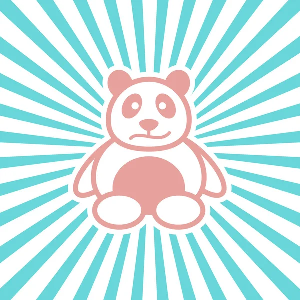 Logo Panda Płaski Design Wektor Obrazu — Wektor stockowy
