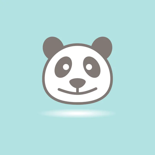 Panda Logo Platt Design Vektor Bild — Stock vektor