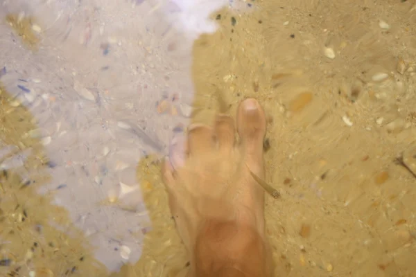Pieds d'eau et de sable — Photo