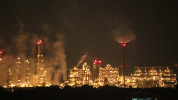 Olie raffinaderij kaart Ta Phut Industrial Estate Rayong Thailand — Stockvideo