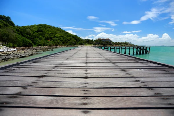 Trä-bron i Thailand — Stockfoto