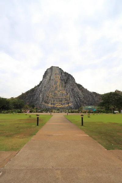 Gesneden Boeddha Berg Khao Chee Chan Chonburi Thailand — Stockfoto