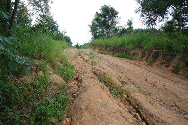 Kapalı yolun ortasında Rayong, Tayland
