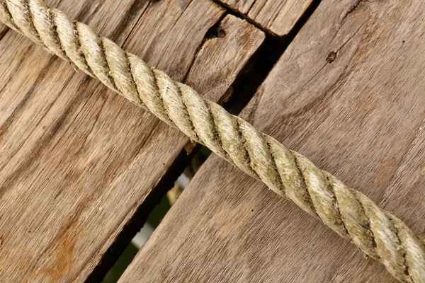 Corda e legno — Foto Stock
