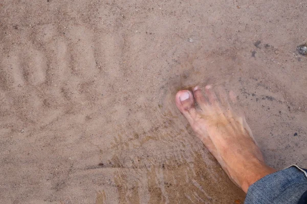 砂の上の足 — ストック写真