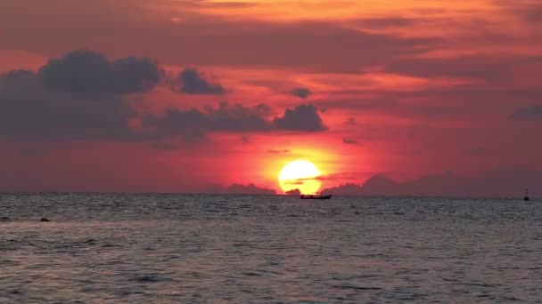 Meer und Sonnenuntergang — Stockvideo