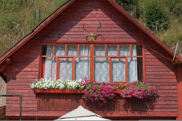 Wooden Chalet And Planter Flourished, Romania