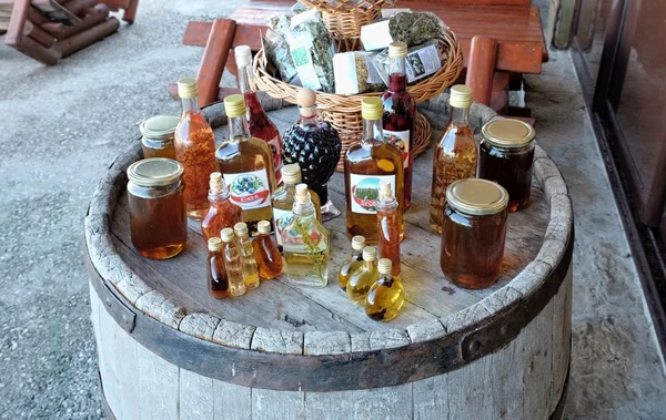 Traditional Alcoholic Beverages Of Durmitor Park, Montenegro — Stock Photo, Image