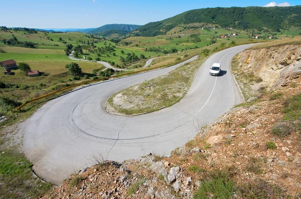 Convoluções Road, Montenegro — Fotografia de Stock