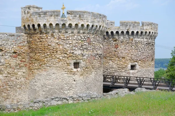 Kalemegdan kale, Belgrad Zindan kapısı kuleleri — Stok fotoğraf