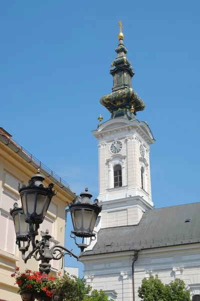 Belltower Of Cathedral St. George In Novi Sad, Sérvia — Fotografia de Stock