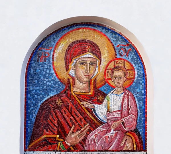 Icoana Fecioarei Maria În Mănăstirea Ostrog, Muntenegru — Fotografie, imagine de stoc